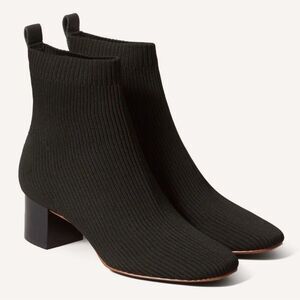 Everlane Black Knit Glove Boot Fall Winter Heeled Shoes Size 6.5